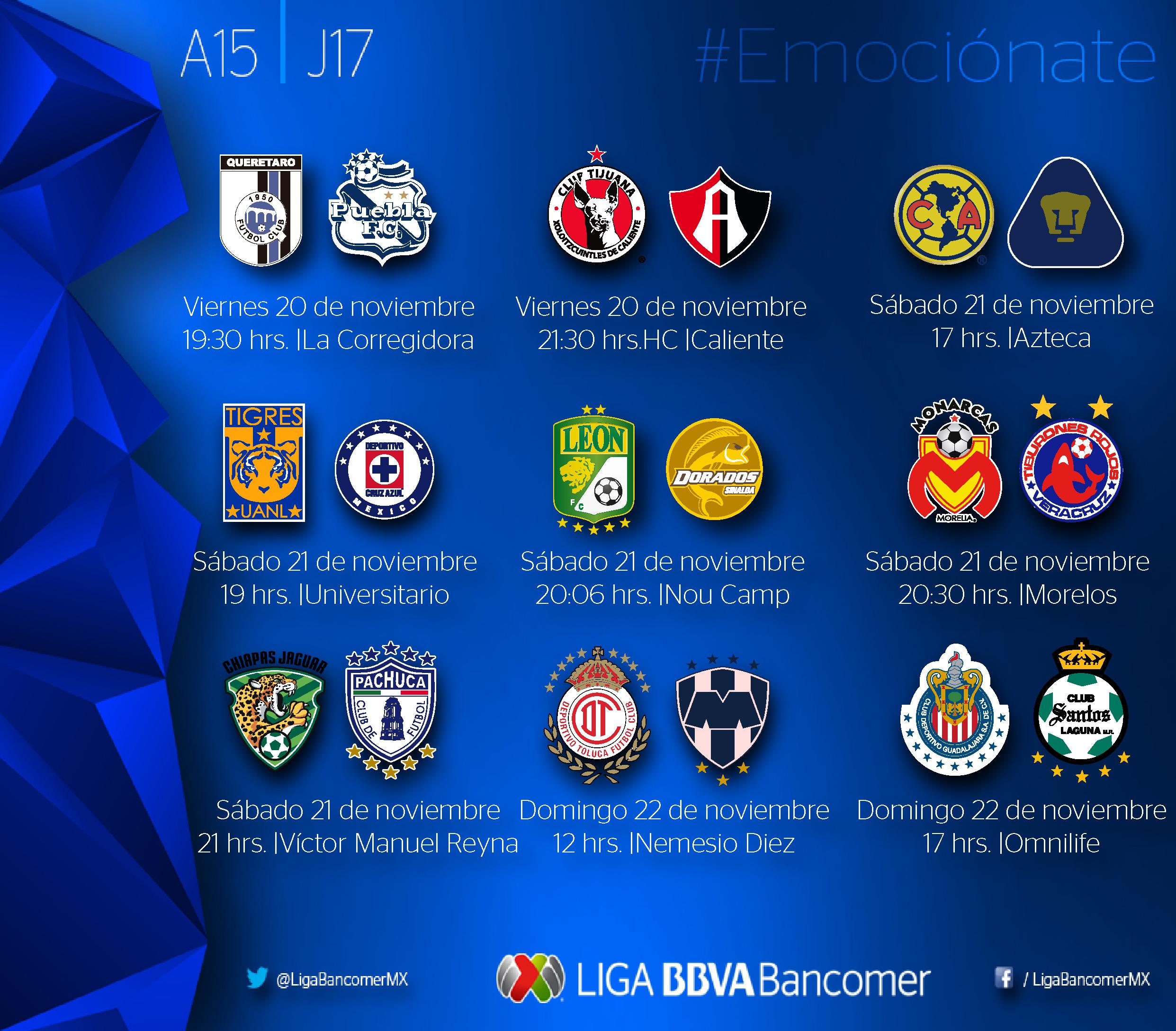 Rol De Juego Liga Mx 2018 Rol De Juegos De La Liga Mx Tengo Un Juego
